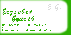 erzsebet gyurik business card